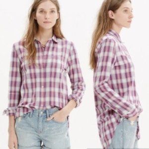 Madewell Ex-Boyfriend Manhasset Plaid Button down Shirt XS